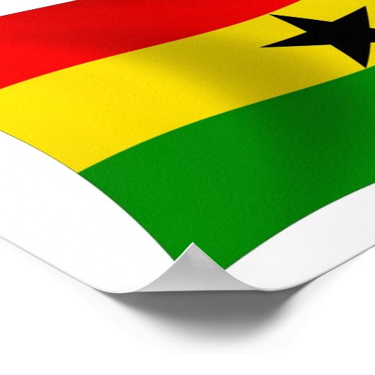 Ghana Flag Poster Print (Ecke)