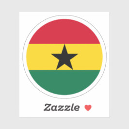Ghana Flag Round Sticker