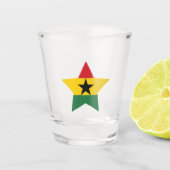 Ghana Flag Shot Glass Schnapsglas (Vorderseite)