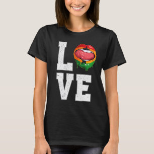 Ghana Flag Soccer Fan Liebe Ghanaian T-Shirt