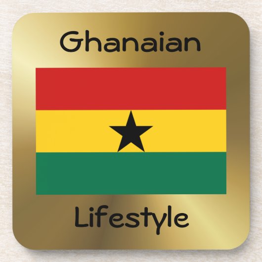 Ghana Flag+Text-Untersetzer Untersetzer (Vorderseite)
