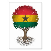 Ghana Flag Tree of Life anpassbar Tischnummer (Vorderseite)