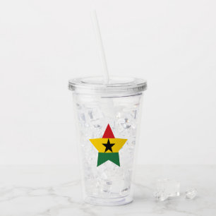 Ghana Flag Tumbler Acryltrinkbecher