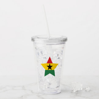 Ghana Flag Tumbler Acryltrinkbecher