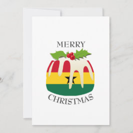 GHANA FLAG | Weihnachtspudding | festlich Feiertagskarte