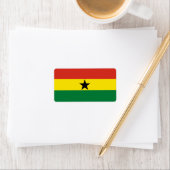 Ghana-Flagge Adressaufkleber (Insitu)