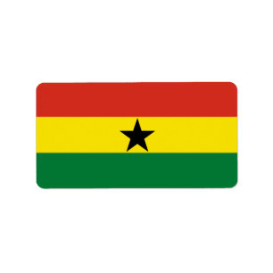 Ghana-Flagge Adressaufkleber