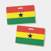 Ghana-Flagge Ausweis (Vorder- & Rückseite)