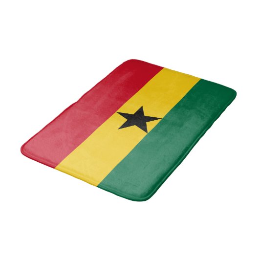 Ghana-Flagge Badematte (Schrägansicht)