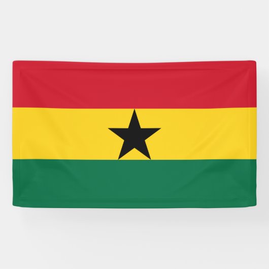 Ghana-Flagge Banner (Horizontal)