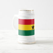 Ghana-Flagge Bierglas (Vorderseite Links)