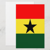 Ghana-Flagge Briefpapier (Vorne/Hinten)