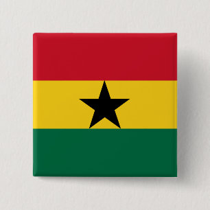 Ghana-Flagge Button
