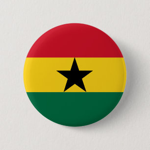 Ghana-Flagge Button