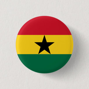 Ghana-Flagge Button