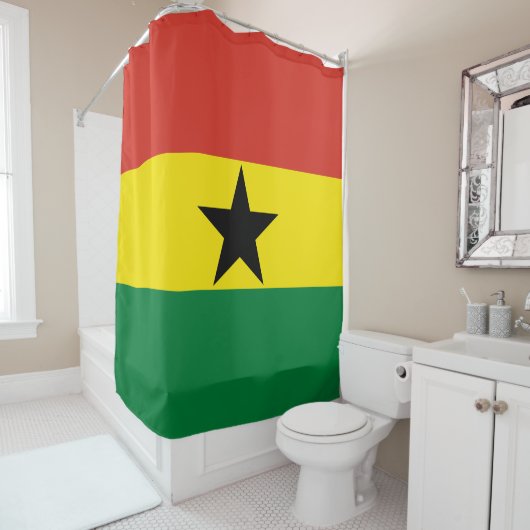 Ghana-Flagge Duschvorhang (Beispiel)