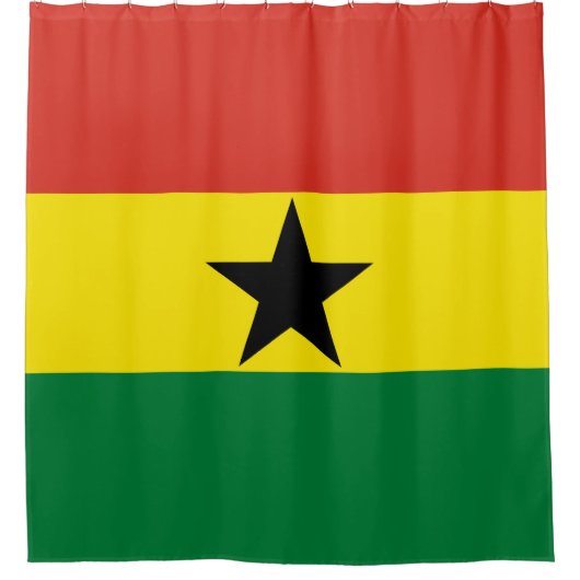Ghana-Flagge Duschvorhang (Vorderseite)