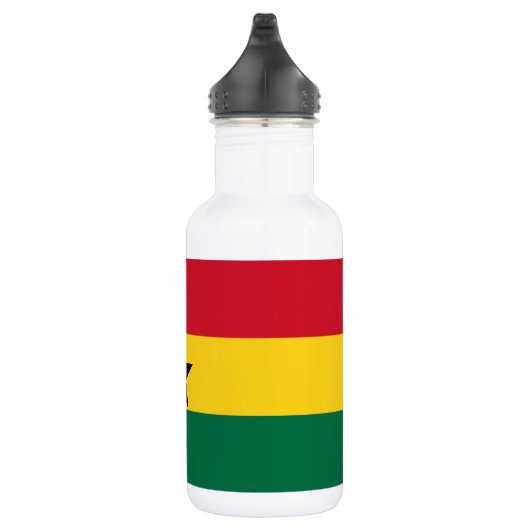 Ghana-Flagge Edelstahlflasche (Rechts)