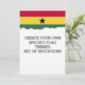 Ghana-Flagge Einladung (Stehend Vorderseite)
