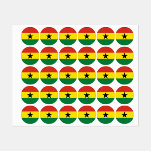 Ghana-Flagge Etiketten