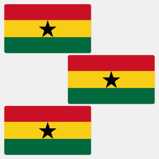 Ghana-Flagge Etiketten (Gruppe)