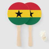 Ghana-Flagge Fächer (Vorne und Hinten)