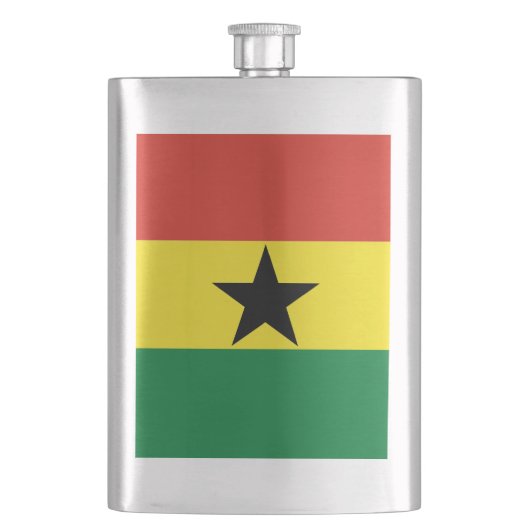 Ghana-Flagge Flachmann (Vorderseite)