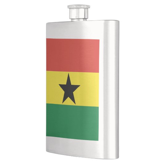 Ghana-Flagge Flachmann (Links)