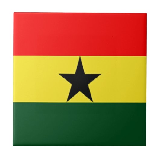Ghana-Flagge Fliese (Vorderseite)