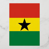 Ghana-Flagge Folieneinladung (Rückseite)