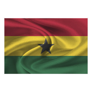 Ghana-Flagge Fotodruck