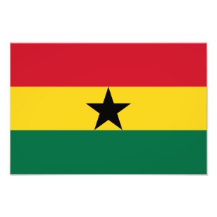 Ghana-Flagge Fotodruck