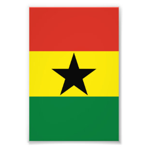 Ghana-Flagge Fotodruck