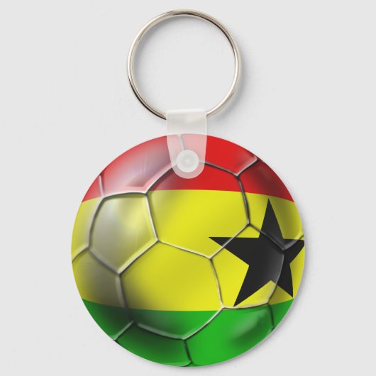 Ghana-Flagge für Fußballfans Schlüsselanhänger (Vorderseite)