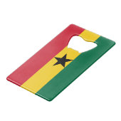 Ghana-Flagge Geldbeutel Flaschenöffner (Vorderseite Schrägansicht)