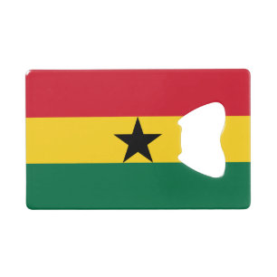 Ghana-Flagge Geldbeutel Flaschenöffner