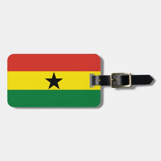 Ghana-Flagge Gepäckanhänger (Vorderseite horizontal)