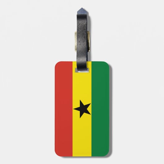 Ghana-Flagge Gepäckanhänger (Rückseite vertikal)