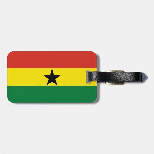 Ghana-Flagge Gepäckanhänger (Rückseite horizontal)