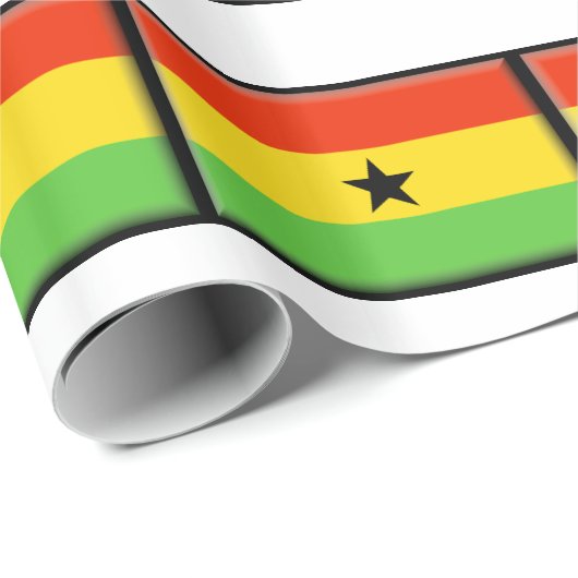 Ghana-Flagge Geschenkpapier (Rolleneckpunkt)