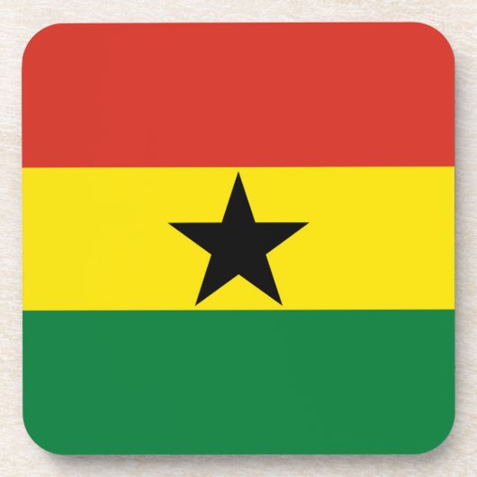 Ghana-Flagge Getränkeuntersetzer (Vorderseite)