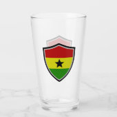 Ghana-Flagge Glas (Rückseite)