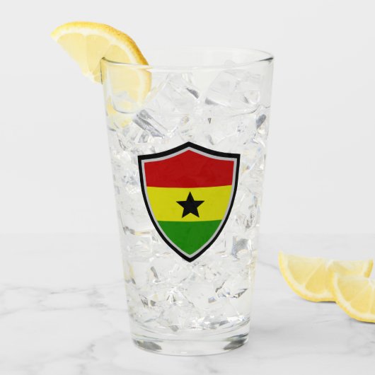 Ghana-Flagge Glas (Vorderseite Ice)