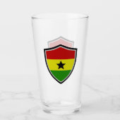 Ghana-Flagge Glas (Vorderseite)