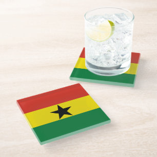 Ghana-Flagge Glasuntersetzer