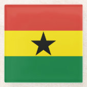 Ghana-Flagge Glasuntersetzer (Vorderseite)