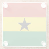 Ghana-Flagge Glasuntersetzer (Rückseite)