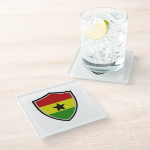 Ghana-Flagge Glasuntersetzer