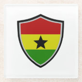 Ghana-Flagge Glasuntersetzer (Vorderseite)