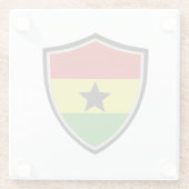 Ghana-Flagge Glasuntersetzer (Rückseite)